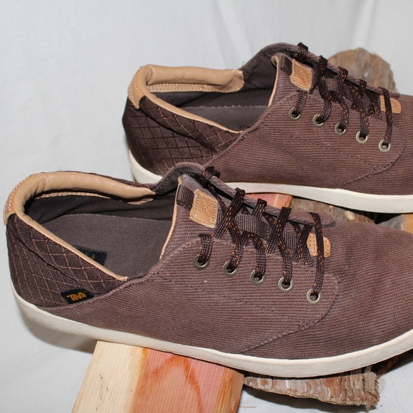 TEVA 1984 Lace-Up Loafers, Brown Canvas, mens size 11 main image 7